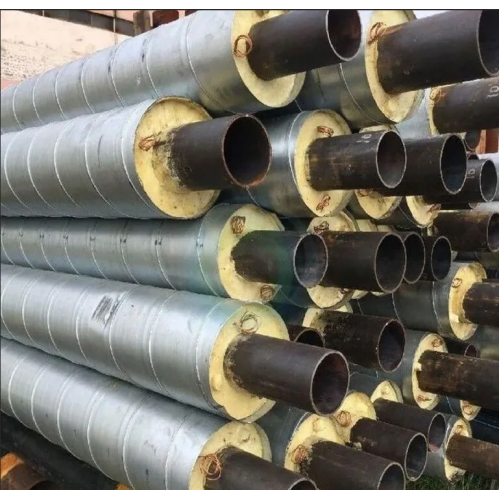 Труба в ППУ изоляции стальная в полиэтиленовой оболочке бандажированная тип 1 09Г2С 108х3,5х180х3х33 мм ГОСТ 10704-91