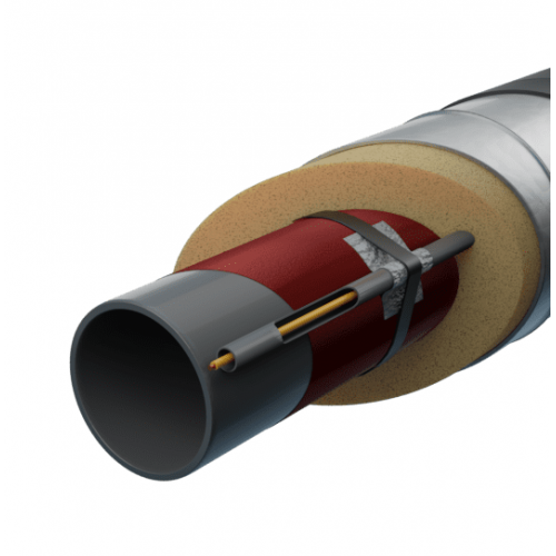 Труба в ППУ изоляции с греющим кабелем оцинкованная тип 1 17Г1С-У 1020х14 мм ГОСТ 20295-85